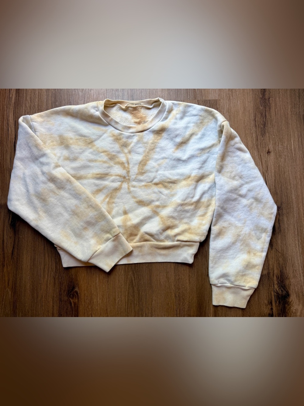 Reformation Women's Crewneck Tie-Dye Sweatshirt - Beige & White